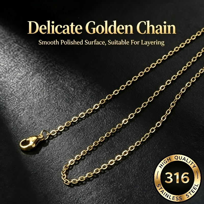 Unisex Easy O-Shaped Necklace, Minimalist Accessory
